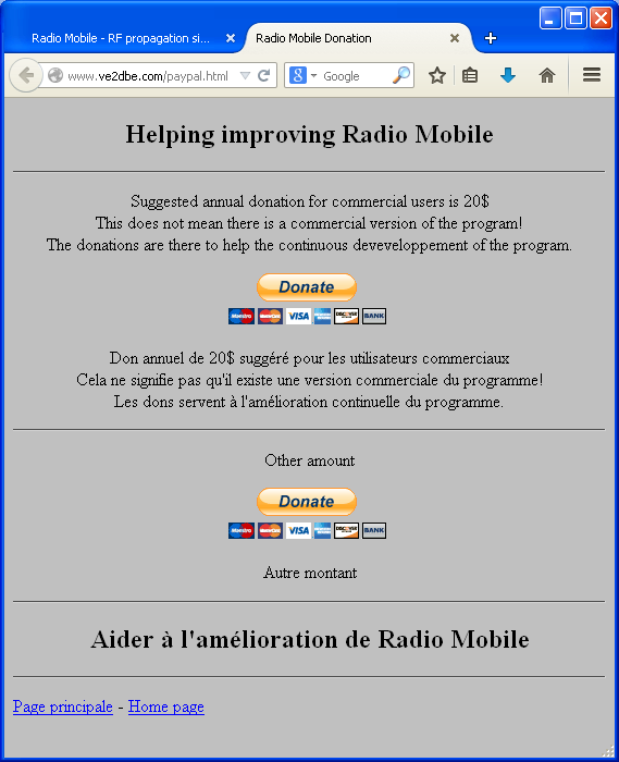 gået i stykker Cataract mærke Radio Mobile - RF propagation simulation software - ** Donate **