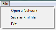 Net2Kml menu